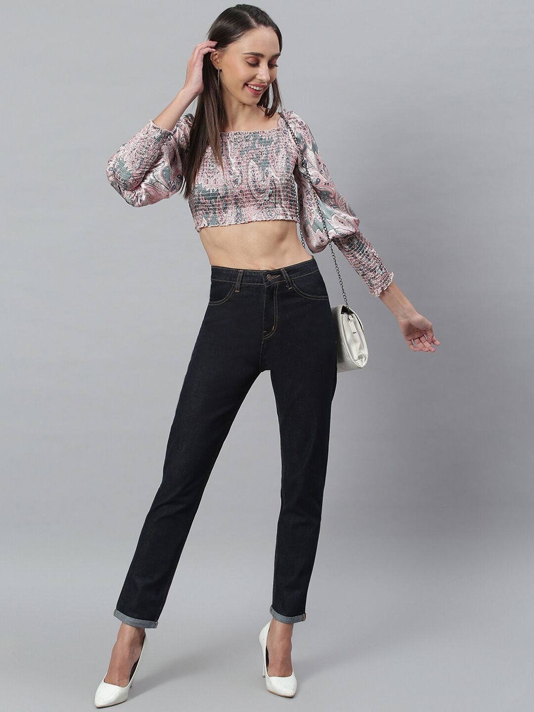 Kotty Women Black Slim Fit High-Rise Stretchable Jeans