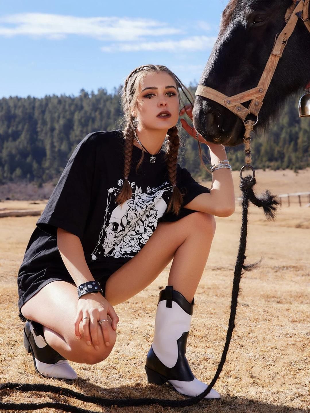 Kotty Graphic Printed Oversize Cotton T-shirt