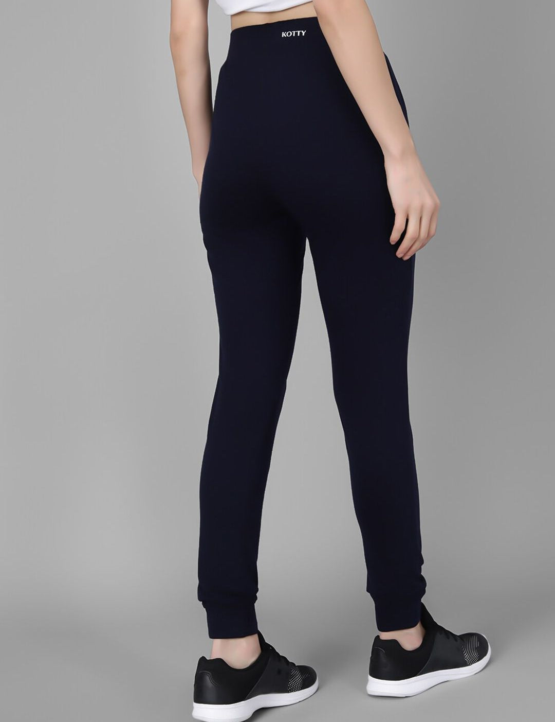 Kotty Women Navy Blue & White Printed Joggers