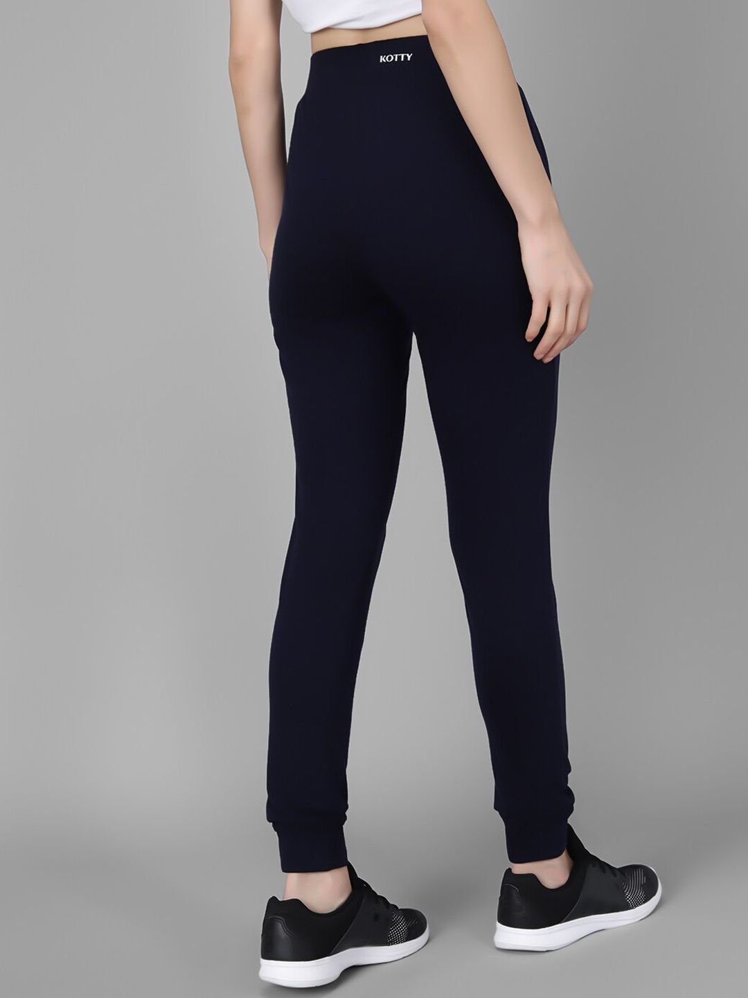 Kotty Women Navy Blue & White Printed Joggers