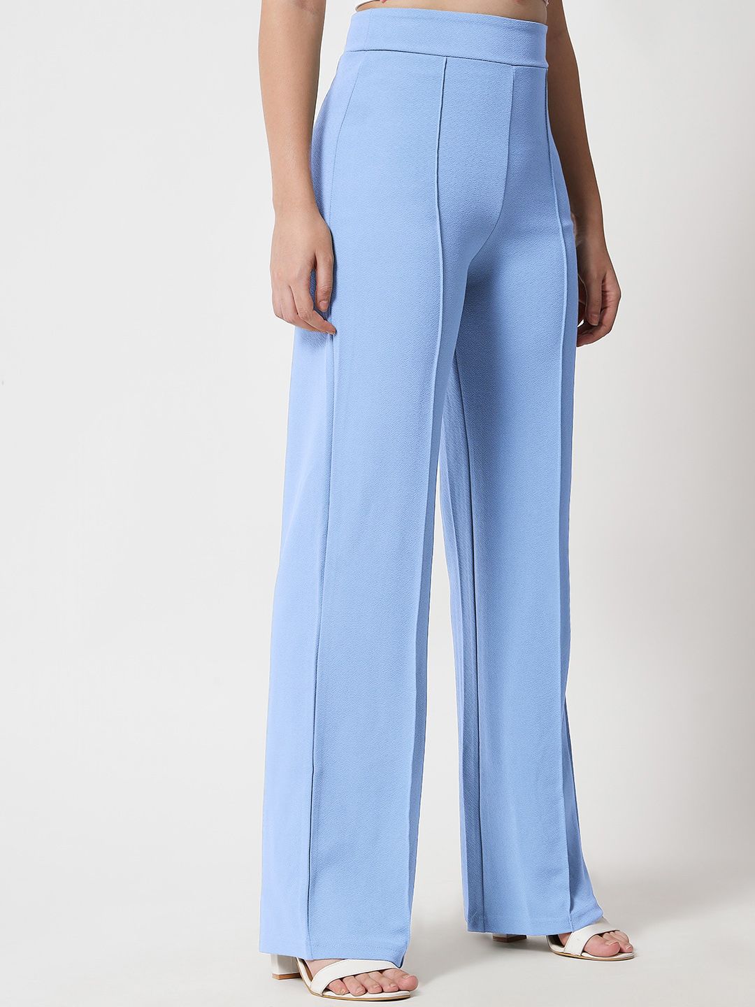 Kotty Women Pack Of 2 Straight Fit High-Rise Easy Wash Trousers