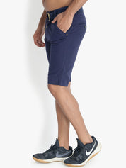 Kotty Men Blue Solid Regular Fit Regular Shorts