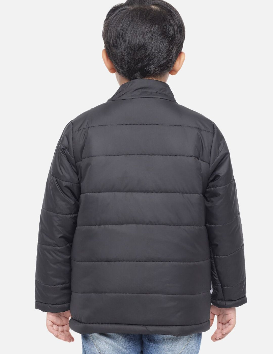 Kotty Boys BLack & White  Colourblocked Lightweight Puffer Jacket