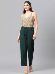 Kotty Ethnic Motifs Printed Sleeveless Crepe Top