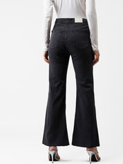 Kotty Women Black Bootcut High-Rise Clean Look Jeans
