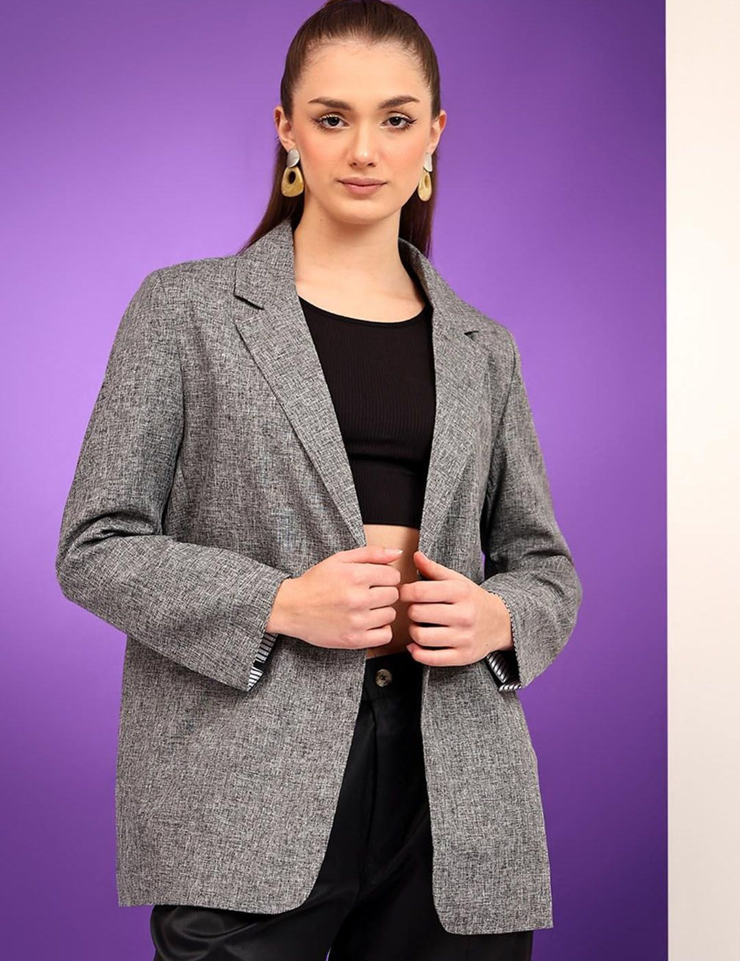 Kotty Notched Lapel Single Breasted Blazer