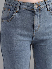 Kotty Women Blue Boyfriend Fit High-Rise Light Fade Stretchable Jeans