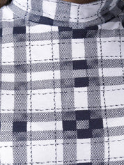 Kotty Women White & Black Checked Night Suit