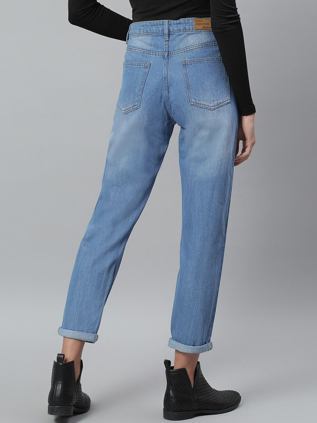 Kotty Women Blue Regular Fit High-Rise Clean Look Stretchable Jeans