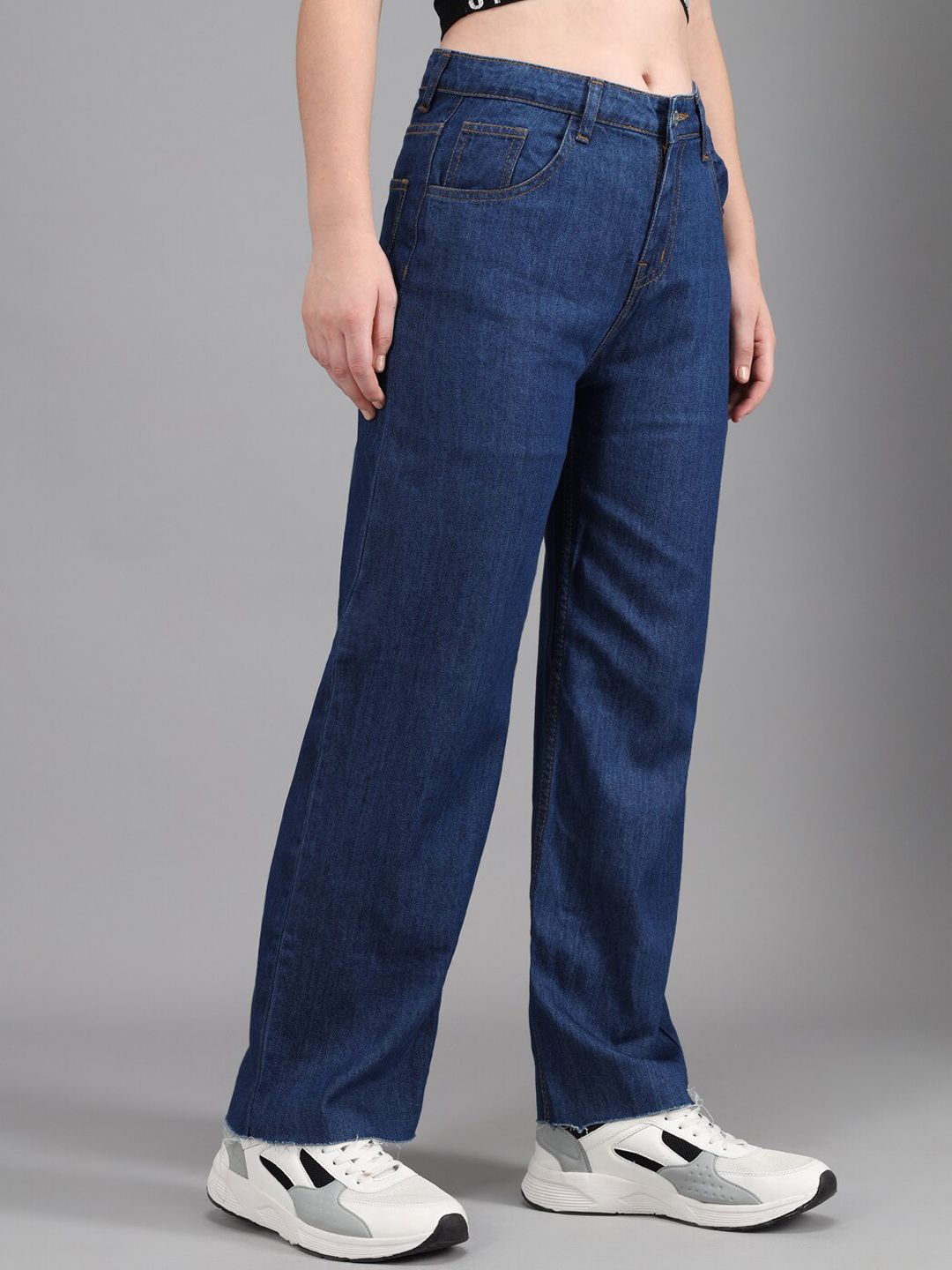 Kotty Women Blue Flared High-Rise Jeans