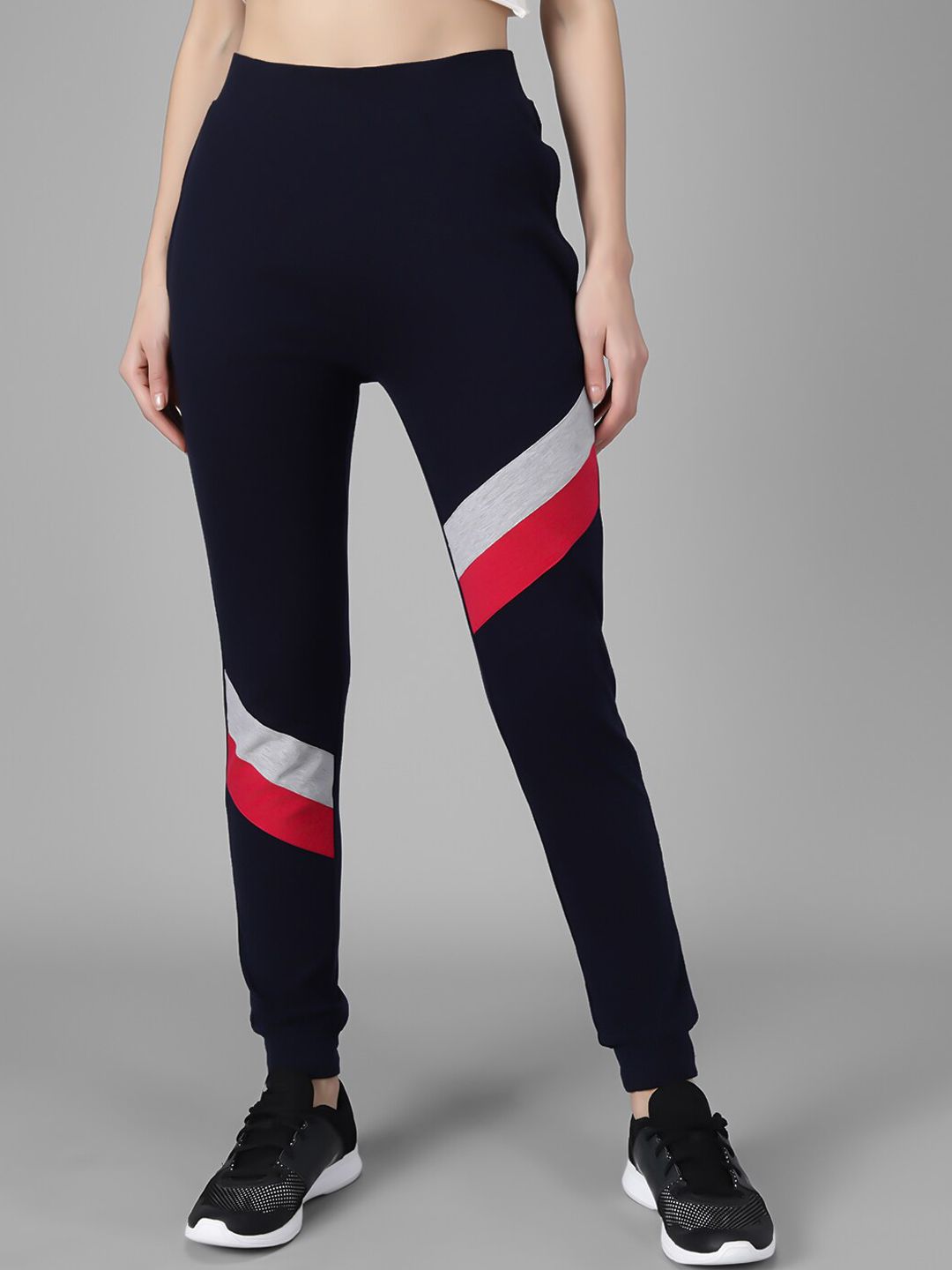 Kotty Women Navy Blue Solid Joggers