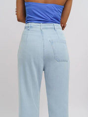 Kotty Women Jean Straight Fit High-Rise Slash Knee Stretchable Jeans