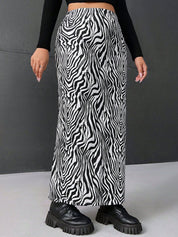  Kotty Printed Straight Midi Skirts