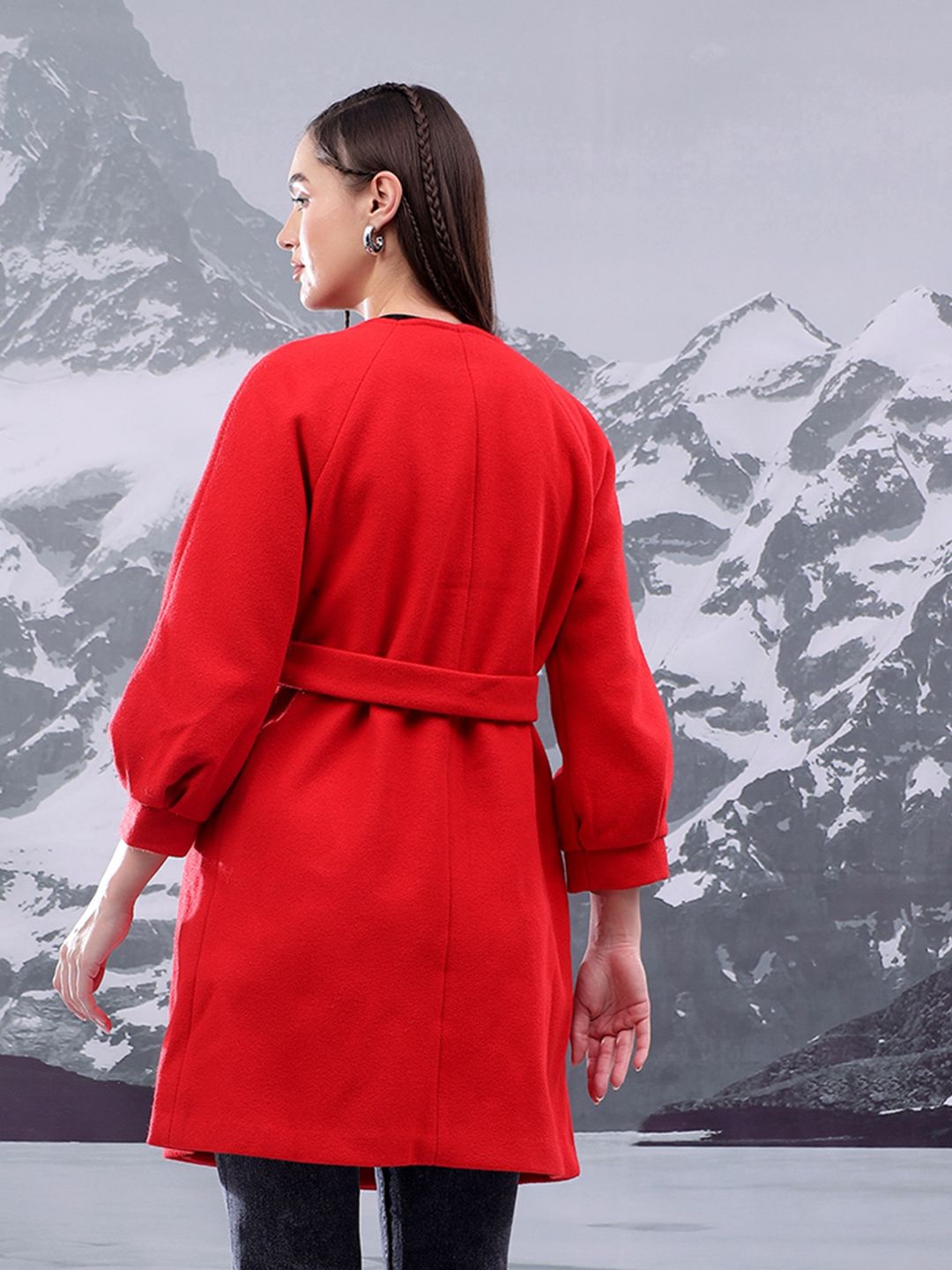 Kotty Women Notched Lapel Single-Breasted Overcoat