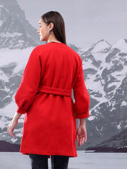 Kotty Women Notched Lapel Single-Breasted Overcoat