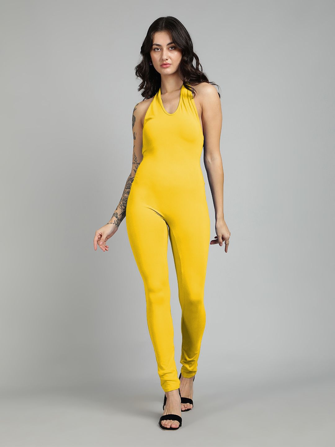 Kotty Women Halter Neck Basic Jumpsuit