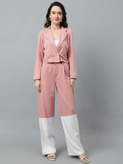 Kotty Women Colourblocked High-Rise Easy Wash Trousers