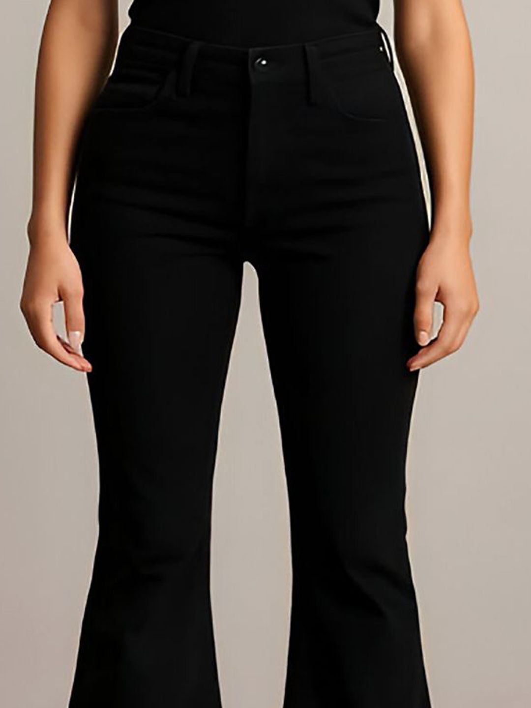 Kotty Women Jean Flared High-Rise Stretchable Jeans