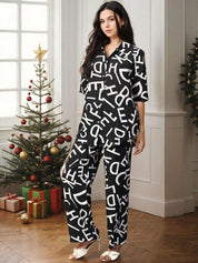 Kotty Printed Short Sleeves Shirt With Trousers