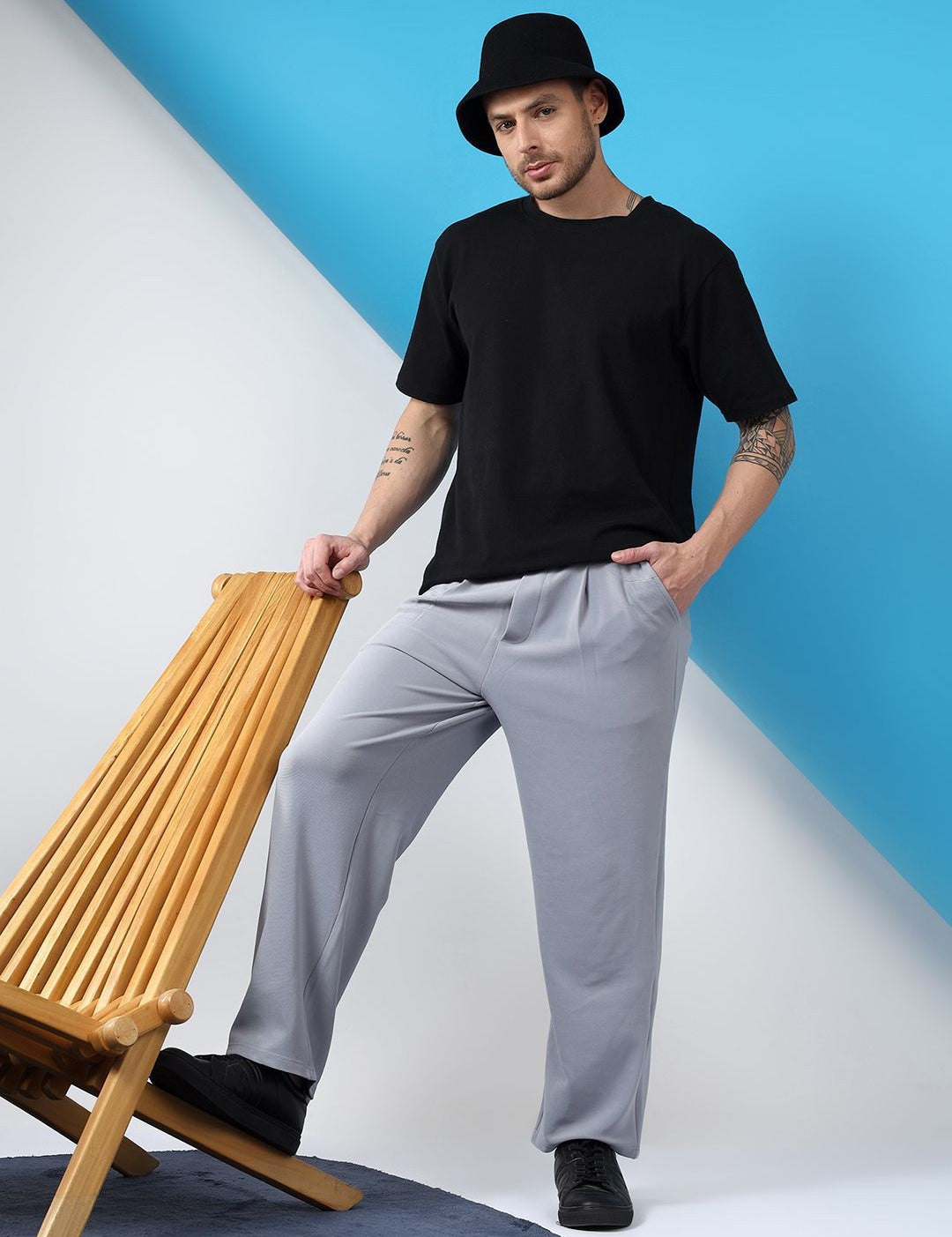 Kotty Men Low-Rise Pleated Trousers