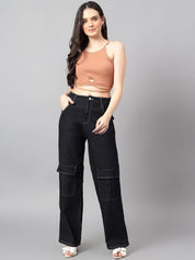 Kotty Women Straight Fit High-Rise Stretchable Jeans