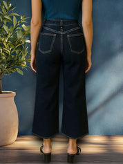 Kotty Women Flared High-Rise Stretchable Cropped Jeans