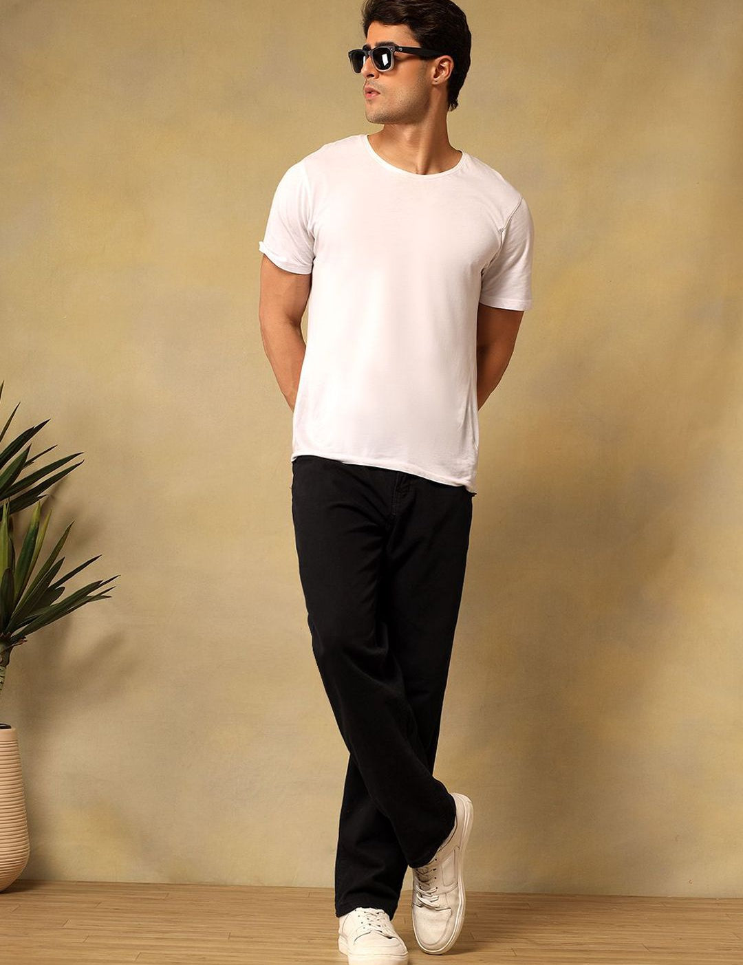 Kotty Men Regular Fit Mid-Rise Stretchable Cotton Jeans