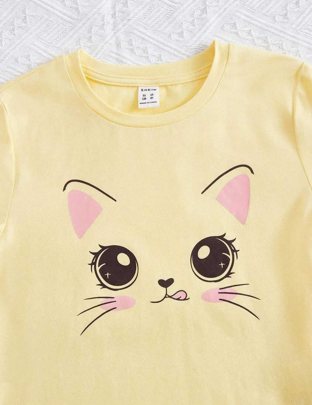 Kotty Girls Graphic Printed Round Neck Cotton Oversized T-shirt