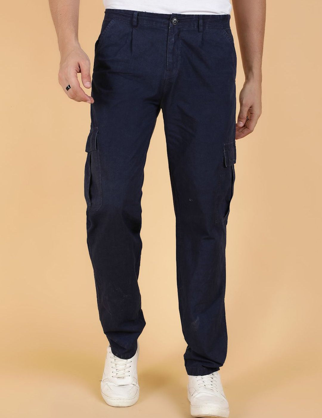 Kotty Men Easy Wash Regular Fit Cargos Trousers