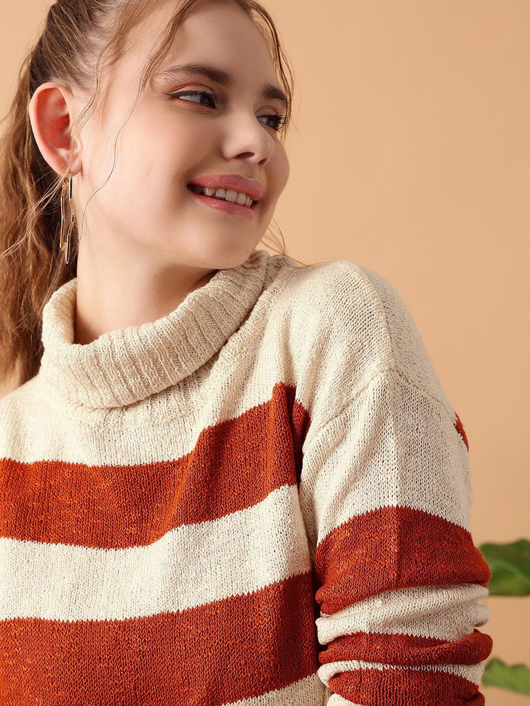 Kotty Women Cotton Striped Pullover