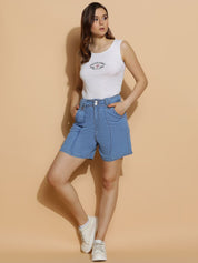 Kotty Women High-Rise Denim Shorts