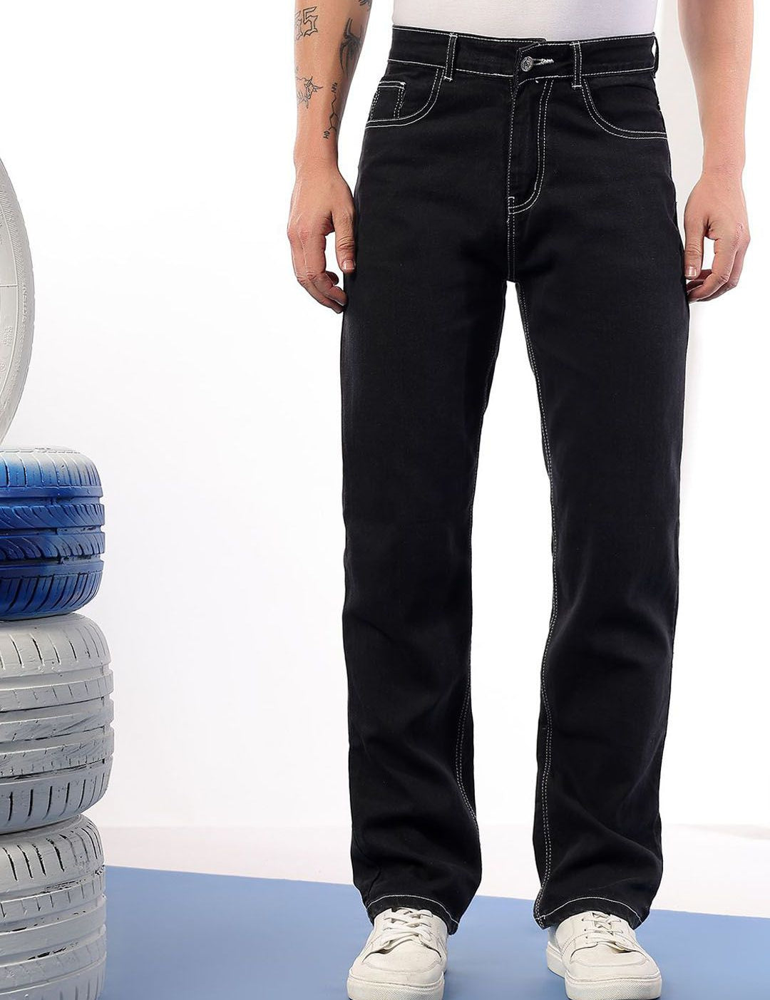 Kotty Men Comfort Regular Fit Mid-Rise Stretchable Jeans