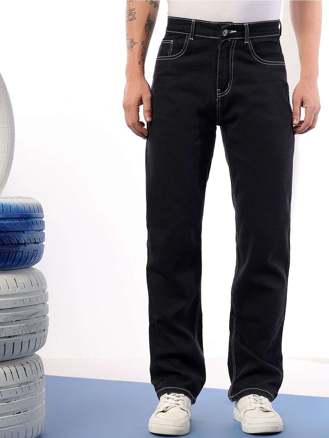 Kotty Men Comfort Regular Fit Mid-Rise Stretchable Jeans