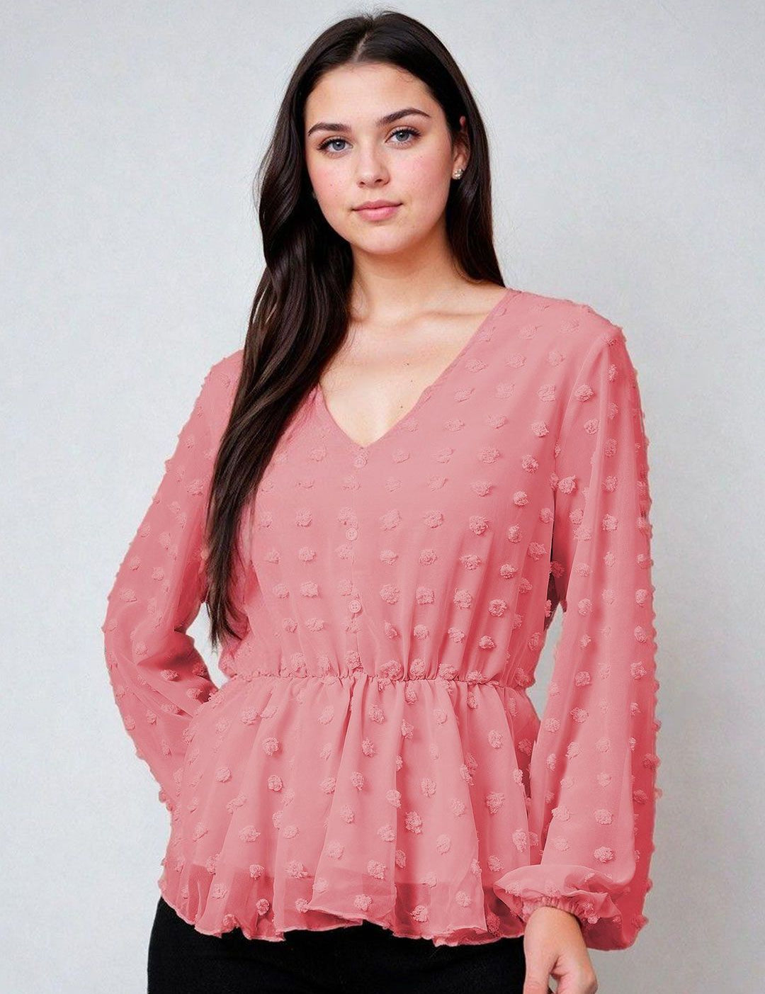 Kotty Women Solid V-Neck Top