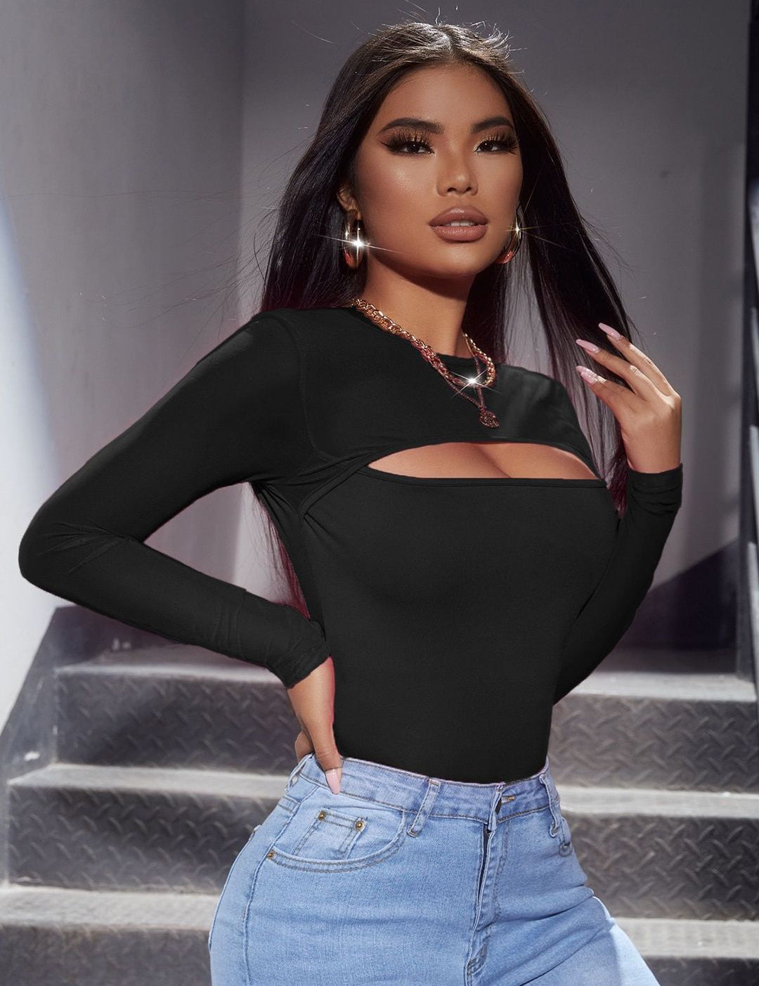 Kotty Women Solid High Neck Top