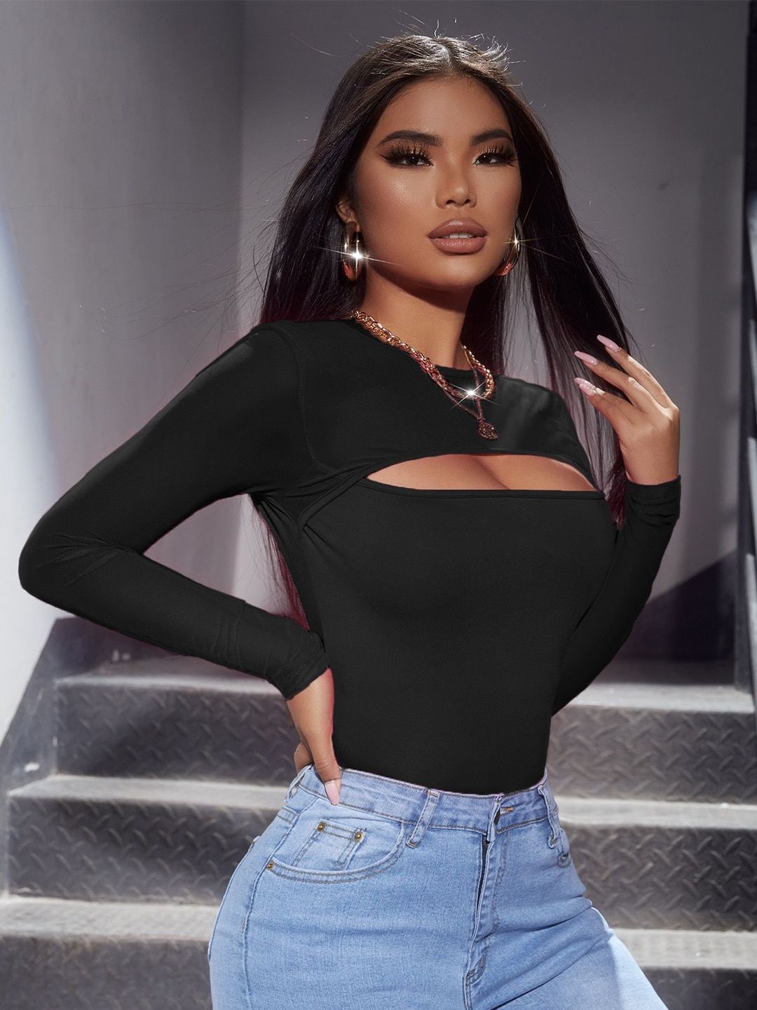 Kotty Women Solid High Neck Top