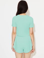 Kotty Round Neck Top With Shorts