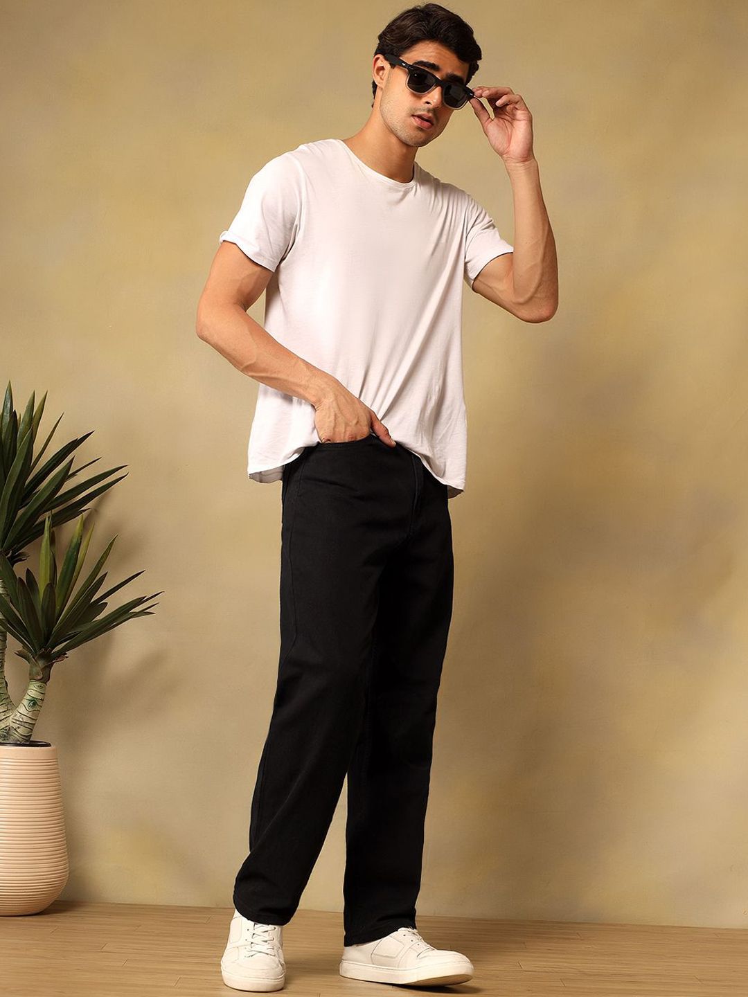 Kotty Men Regular Fit Mid-Rise Stretchable Cotton Jeans