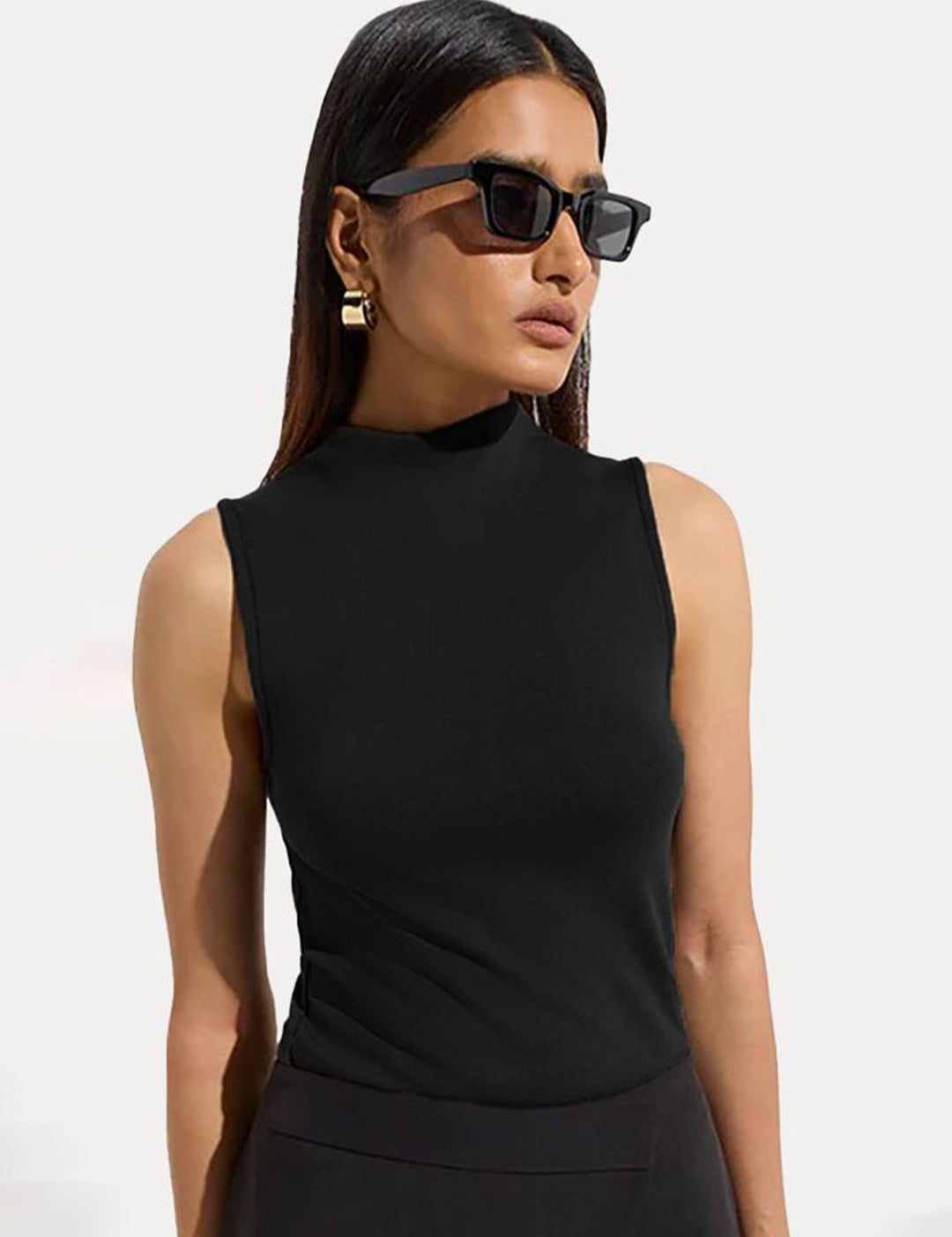 Kotty Pack of 2 Women Solid High Neck Tops