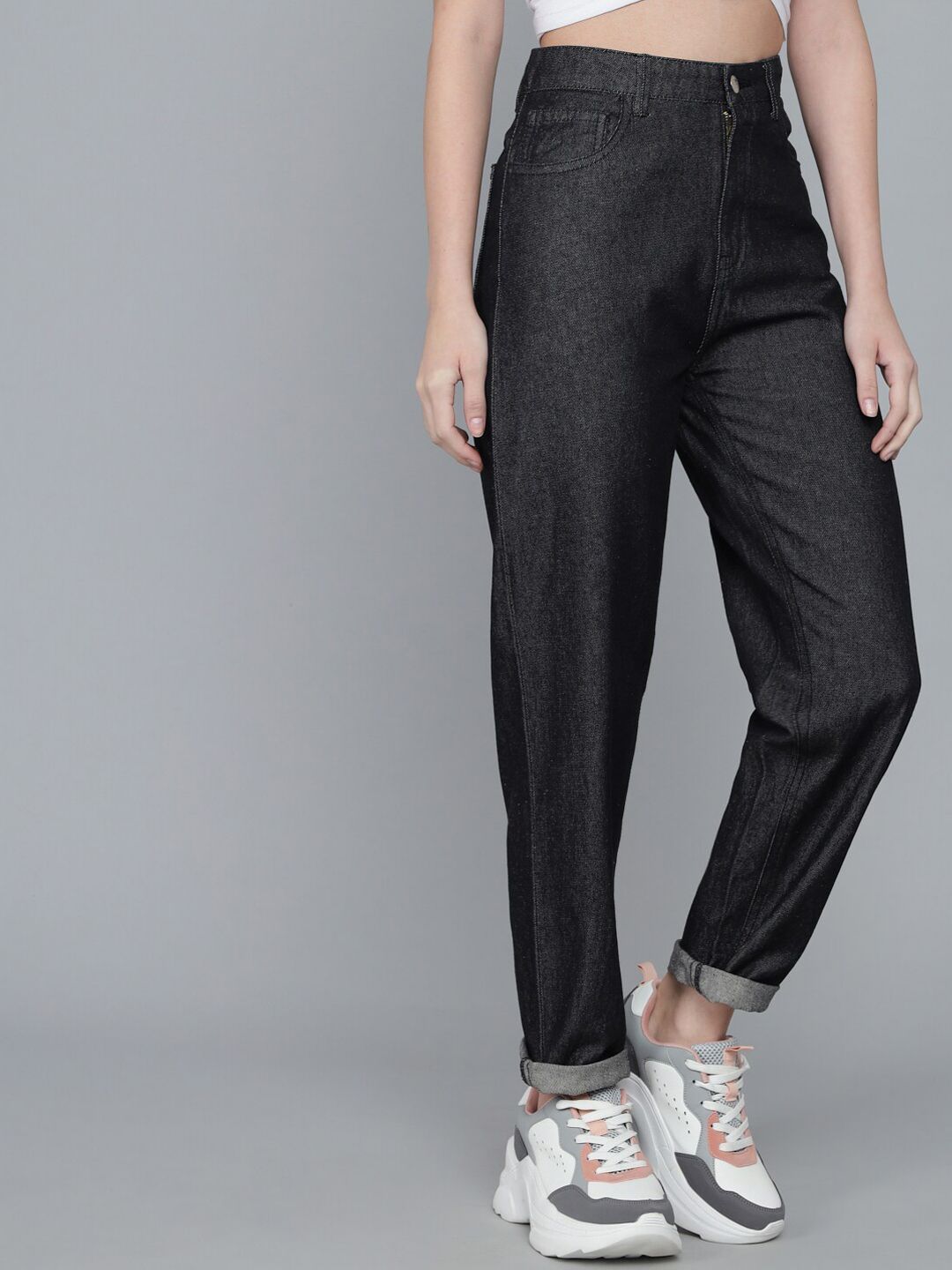 Kotty Women Black Clean Look High-Rise Stretchable Jeans