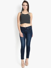 Kotty Women Blue Skinny Fit Mid-Rise Clean Look Jeans
