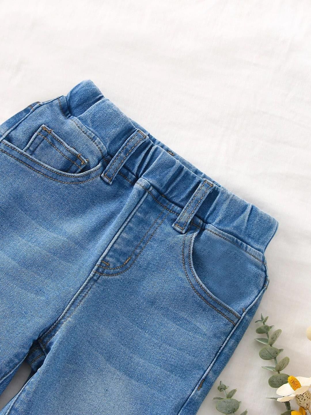 Kotty Girls Jean Low Distress Light Fade Stretchable Jeans