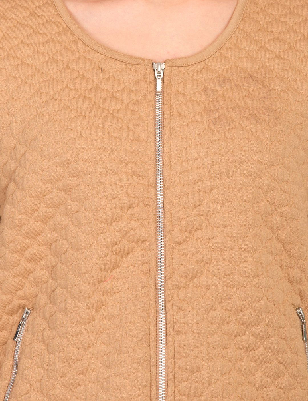 Kotty Women Brown Self Design Tailored Jacket