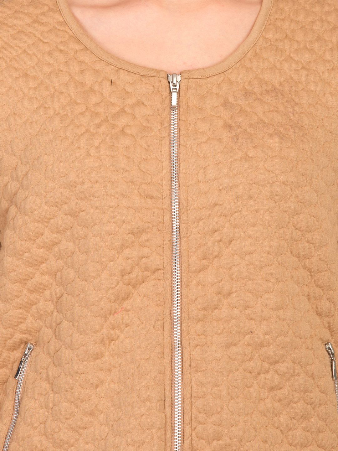 Kotty Women Brown Self Design Tailored Jacket