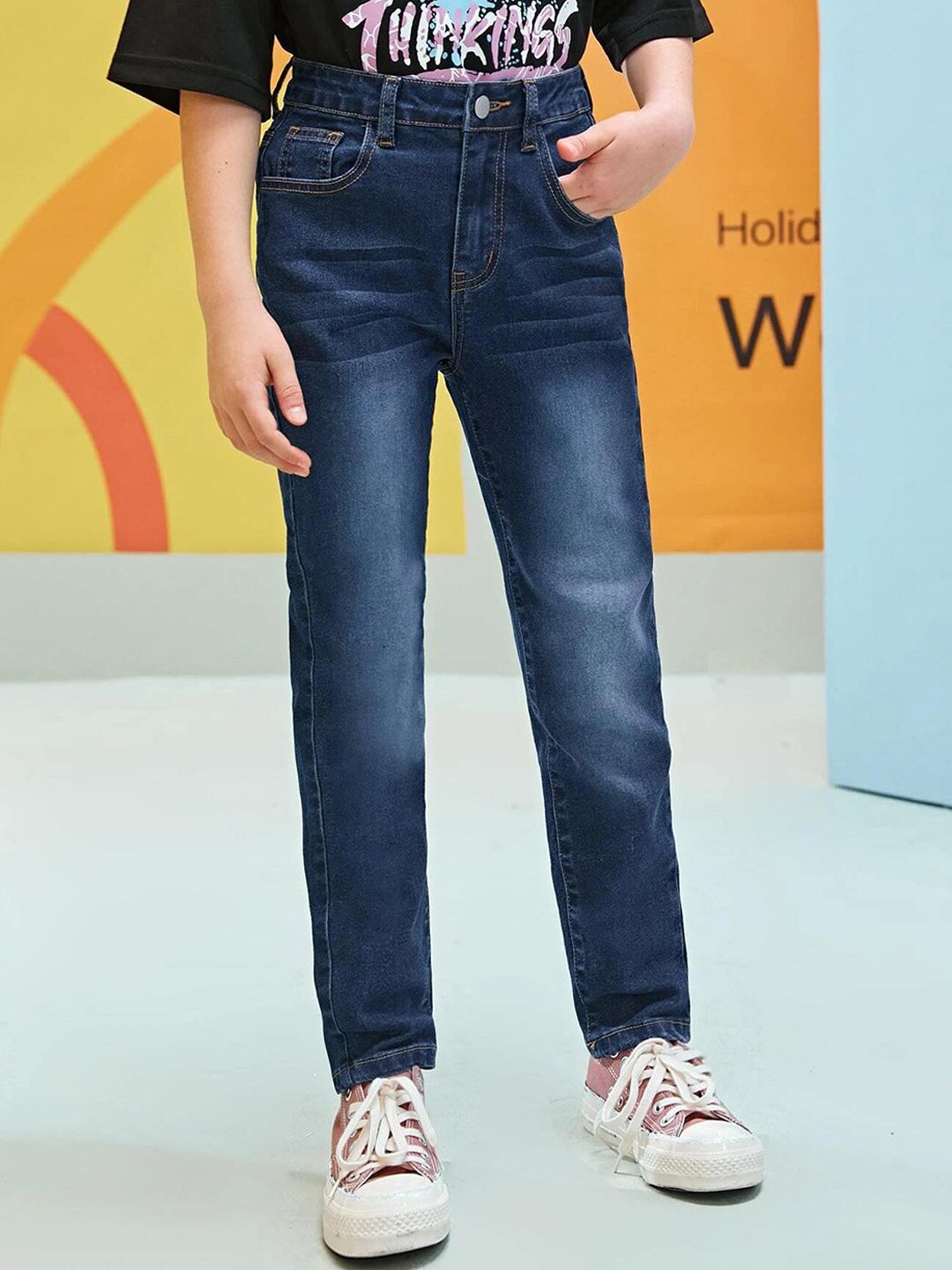 Kotty Boys Jean Regular-Fit Light Fade Stretchable Jeans