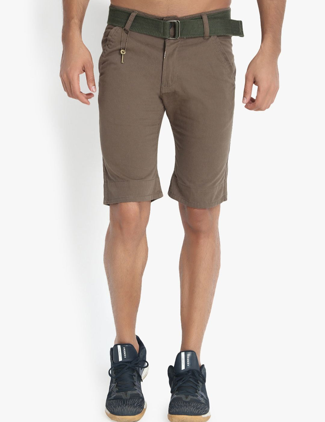 Kotty Men Brown Solid Regular Fit Regular Shorts