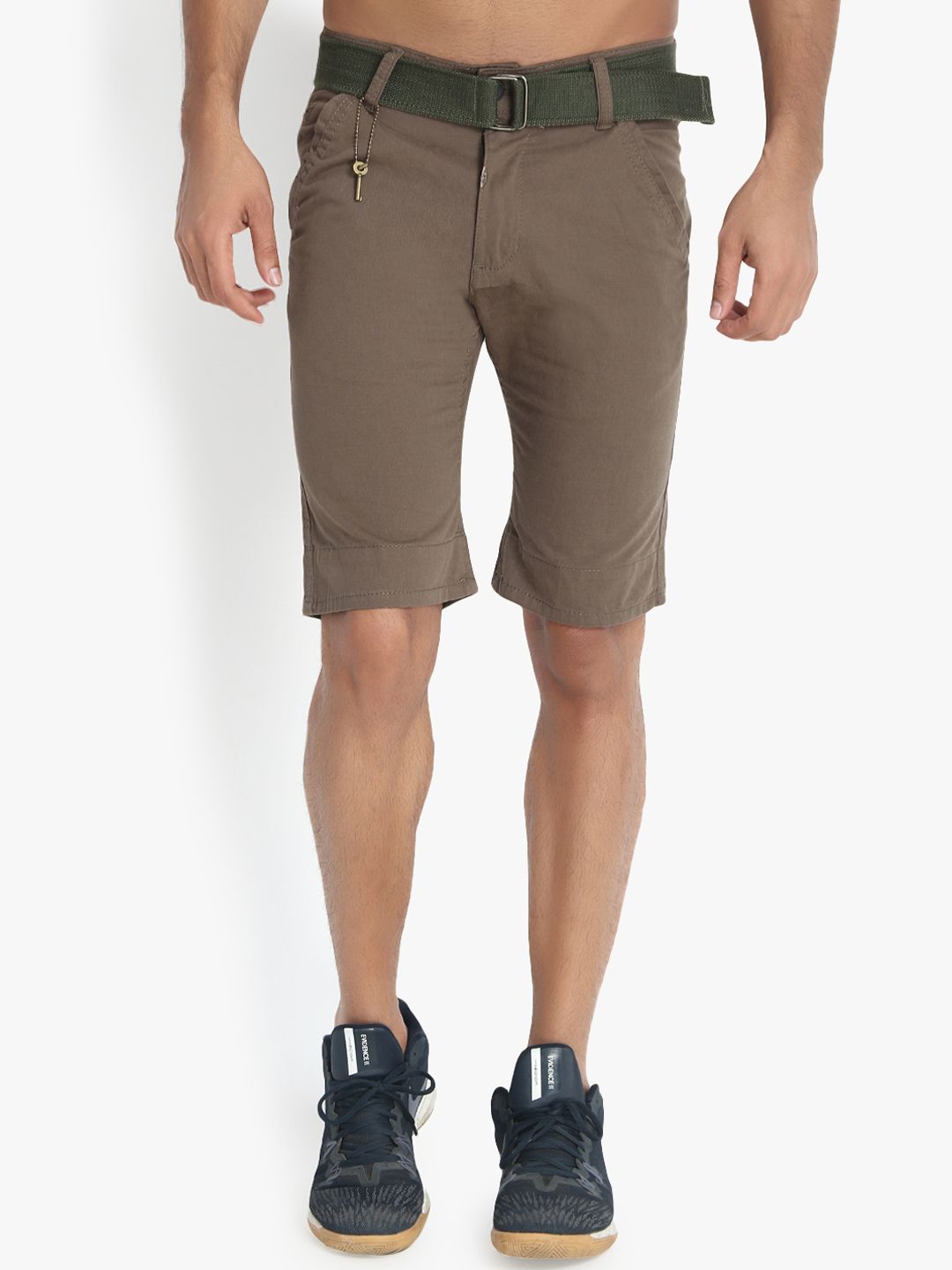 Kotty Men Brown Solid Regular Fit Regular Shorts