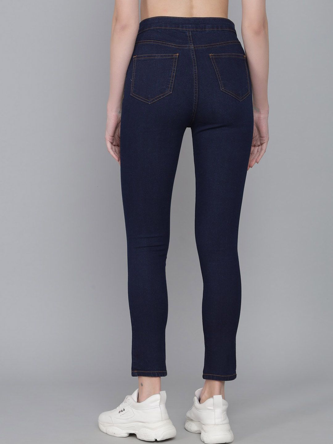 Kotty Women Skinny Fit High-Rise Denim Trousers