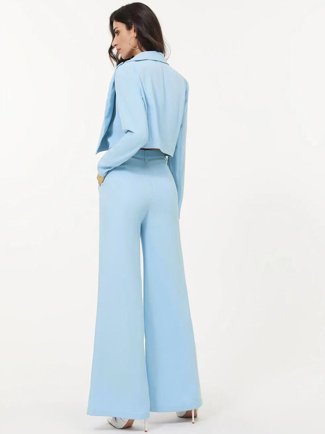 KOTTY BIZwear Notched Neck Long Sleeves Blazer & Trousers