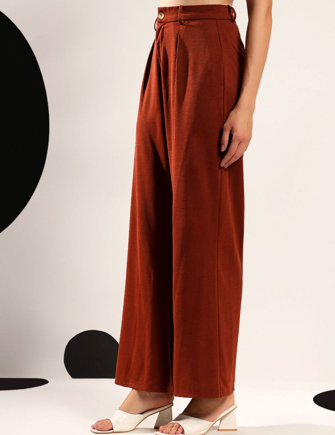 Kotty Women Relaxed Wide-Leg Easy Wash Trousers